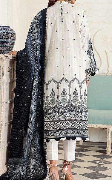 Ellena Off-white Khaddar Suit | Pakistani Winter Dresses- Image 2