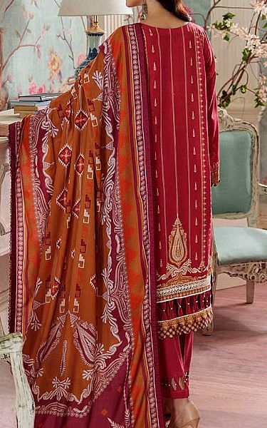 Ellena Crimson Khaddar Suit | Pakistani Winter Dresses- Image 2