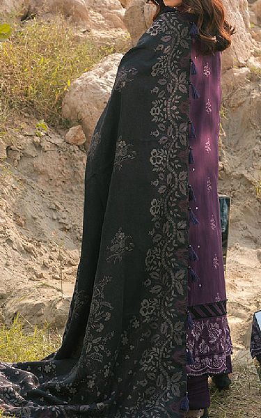 Ellena Purple Khaddar Suit | Pakistani Winter Dresses- Image 2