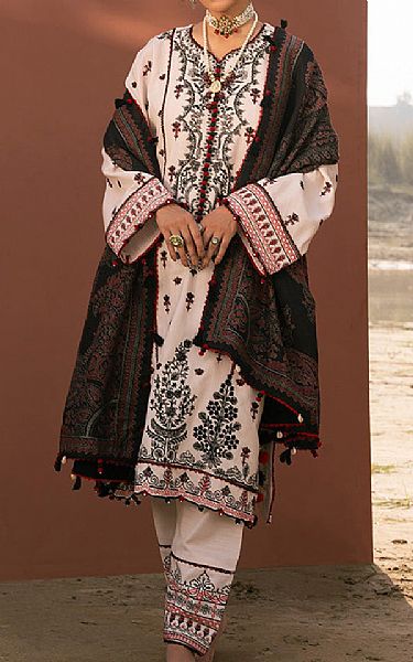 Ellena Cavern Pink Khaddar Suit | Pakistani Winter Dresses- Image 2
