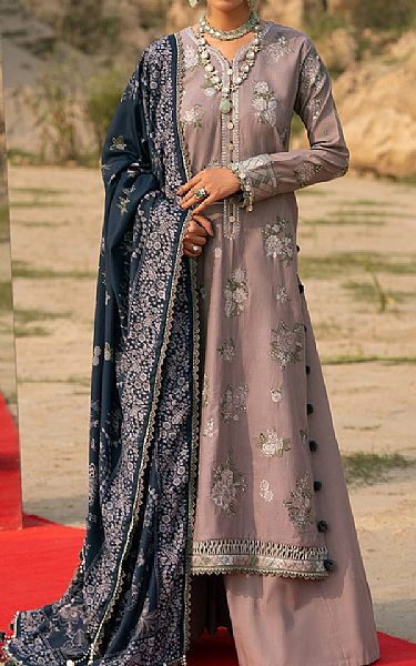 Ellena Rosy Brown Khaddar Suit | Pakistani Winter Dresses- Image 1