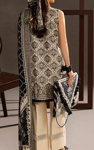 Ellena Ivory/Black Lawn Suit | Pakistani Lawn Dress in USA- Image 2