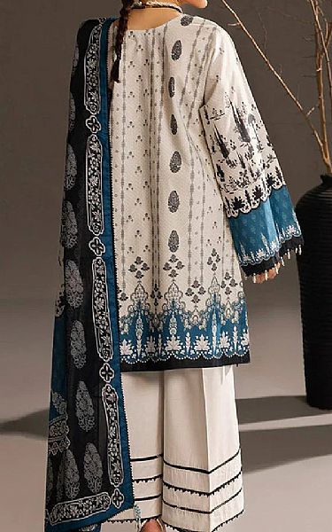 Ellena Off White/Black Lawn Suit | Pakistani Lawn Dress in USA- Image 2