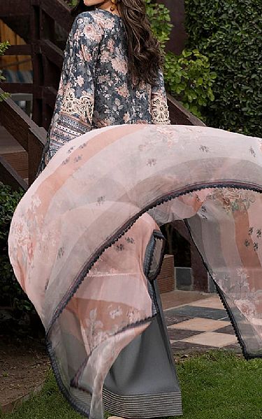 Ellena Dark Grey Lawn Suit | Pakistani Lawn Dress in USA- Image 2