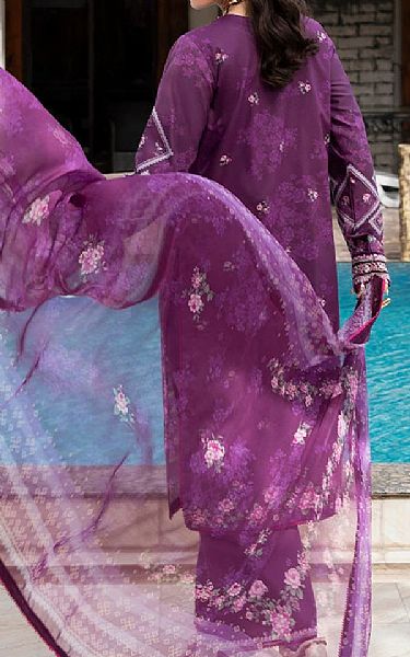 Ellena Plum Lawn Suit | Pakistani Lawn Dress in USA- Image 2