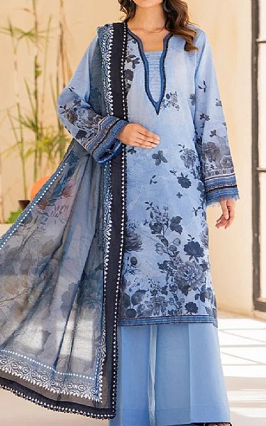 Ellena Carolina Blue Lawn Suit | Pakistani Lawn Dress in USA- Image 1