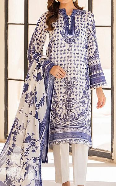 Ellena Off White/Purple Haze Lawn Suit | Pakistani Lawn Dress in USA- Image 1
