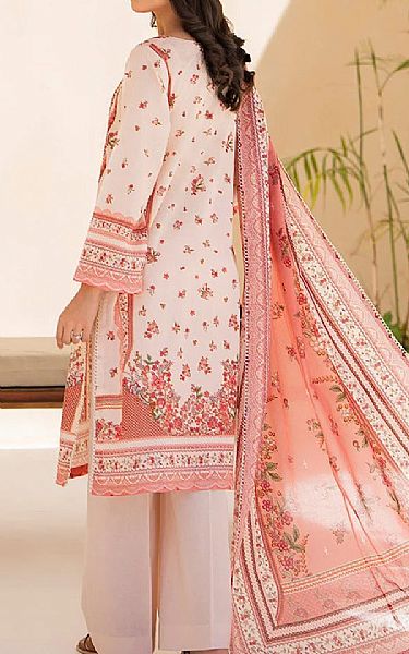 Ellena Off White/Sea Pink Lawn Suit | Pakistani Lawn Dress in USA- Image 2