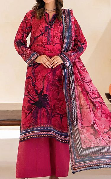 Ellena Cerise Pink Lawn Suit | Pakistani Lawn Dress in USA- Image 1