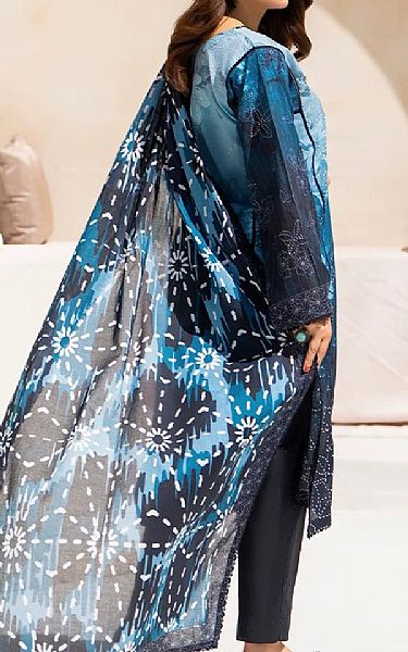Ellena Teal/Black Lawn Suit | Pakistani Lawn Dress in USA- Image 2