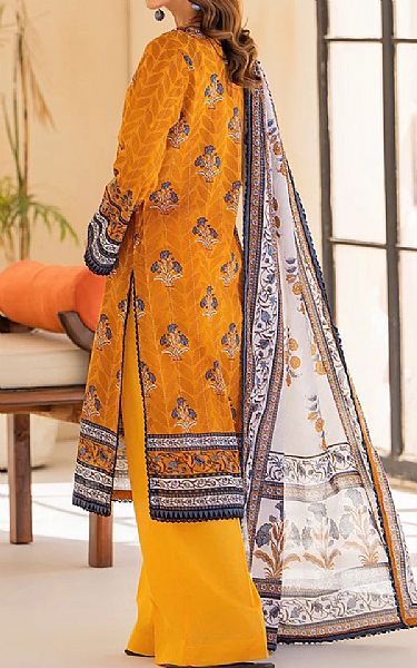 Ellena Mustard Lawn Suit | Pakistani Lawn Dress in USA- Image 2