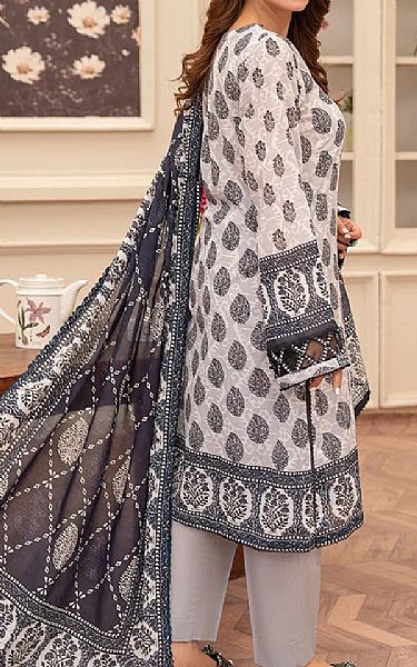 Ellena Grey/Black Lawn Suit | Pakistani Lawn Dress in USA- Image 2