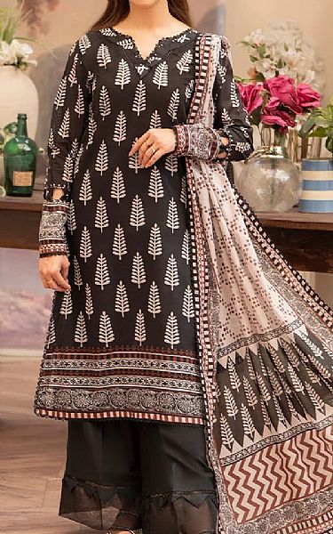 Ellena Black Lawn Suit | Pakistani Lawn Dress in USA- Image 1