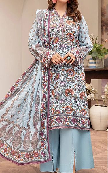 Ellena Light Blue Lawn Suit | Pakistani Lawn Dress in USA- Image 1