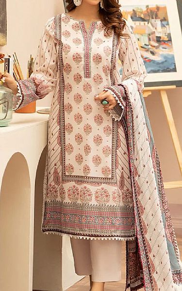 Ellena Off White Lawn Suit | Pakistani Lawn Dress in USA- Image 1
