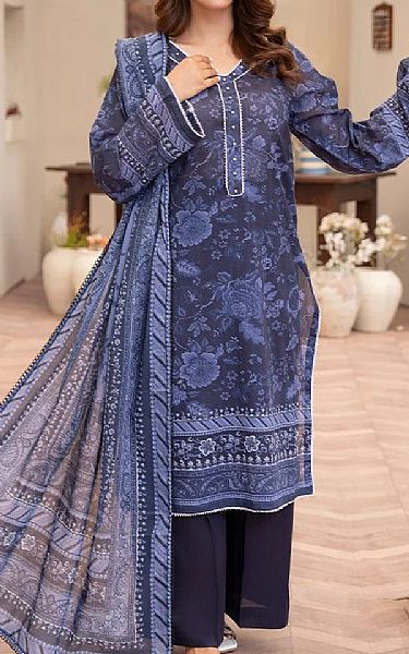 Ellena Black/Light Purple Lawn Suit | Pakistani Lawn Dress in USA- Image 1
