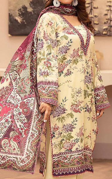 Ellena Cream Lawn Suit | Pakistani Lawn Dress in USA- Image 2