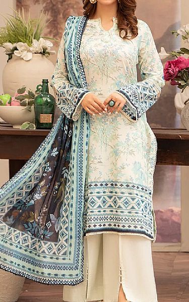Ellena Off White Lawn Suit | Pakistani Lawn Dress in USA- Image 1