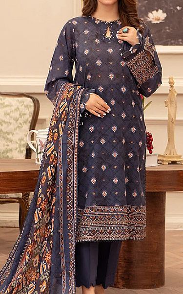 Ellena Black Lawn Suit | Pakistani Lawn Dress in USA- Image 1