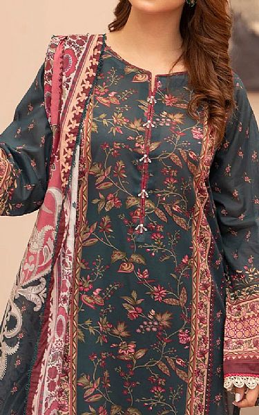Ellena Charcoal Grey Lawn Suit | Pakistani Lawn Dress in USA- Image 2