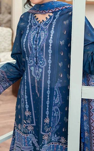 Ellena Denim Blue Lawn Suit | Pakistani Lawn Dress in USA- Image 2