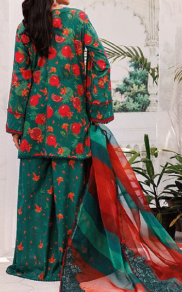 Ellena Pine Green Lawn Suit | Pakistani Lawn Dress in USA- Image 2