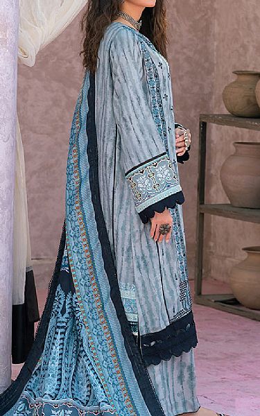 Ellena Bluish Grey Viscose Suit | Pakistani Winter Dresses- Image 2