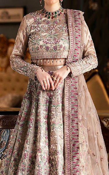 Emaan Adeel Ivory Organza Suit | Pakistani Wedding Dresses- Image 2