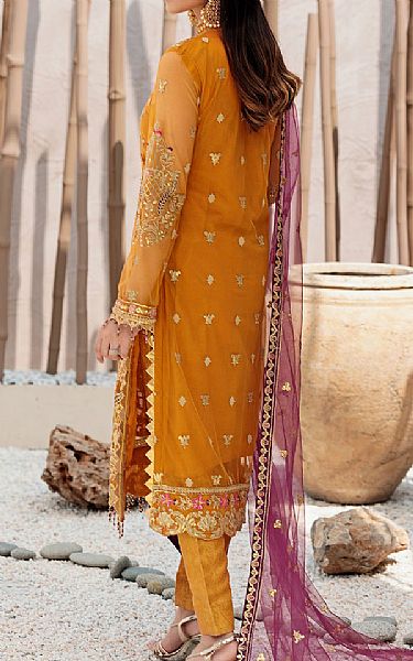 Emaan Adeel Orange Net Suit | Pakistani Dresses in USA- Image 2