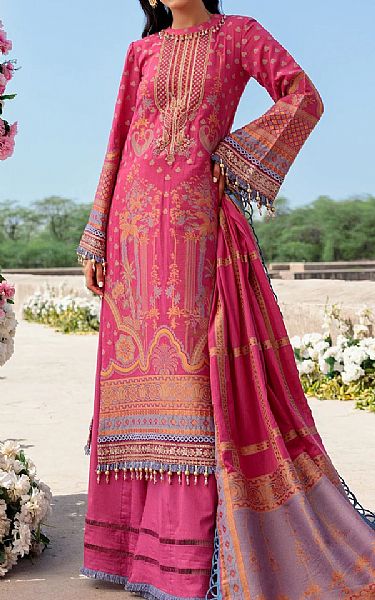 Emaan Adeel Hot Pink Lawn Suit | Pakistani Dresses in USA- Image 1