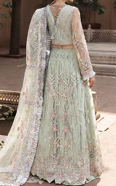 Emaan Adeel Pistachio Green Net Suit | Pakistani Dresses in USA- Image 2