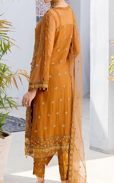 Emaan Adeel Orange Chiffon Suit | Pakistani Dresses in USA- Image 2