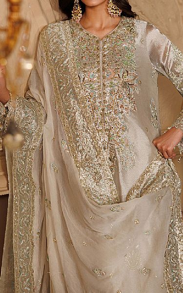 Emaan Adeel Ivory Mesoury Suit | Pakistani Embroidered Chiffon Dresses USA- Image 2