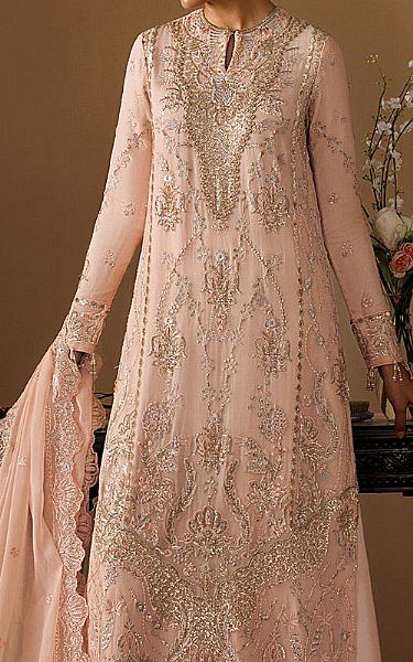 Emaan Adeel Pastel Pink Chiffon Suit | Pakistani Embroidered Chiffon Dresses USA- Image 2