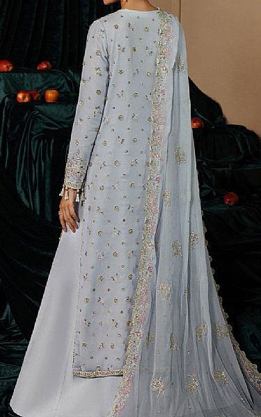Emaan Adeel Cadet Blue Chiffon Suit | Pakistani Embroidered Chiffon Dresses USA- Image 2