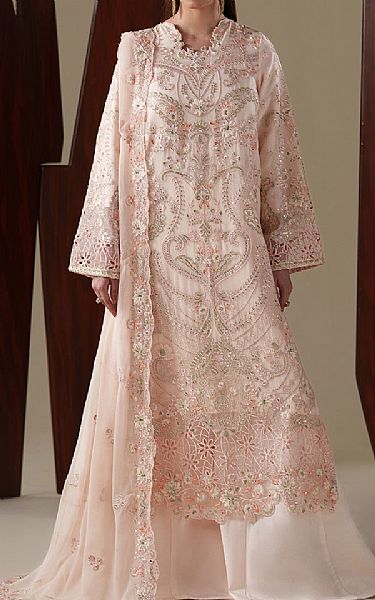 Emaan Adeel Light Pink Chiffon Suit | Pakistani Embroidered Chiffon Dresses USA- Image 1