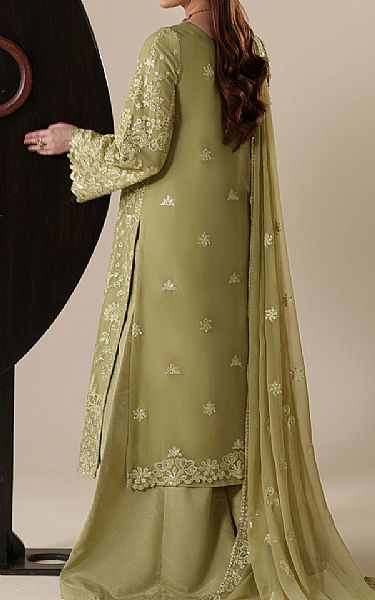 Emaan Adeel Pistachio Chiffon Suit | Pakistani Embroidered Chiffon Dresses USA- Image 2