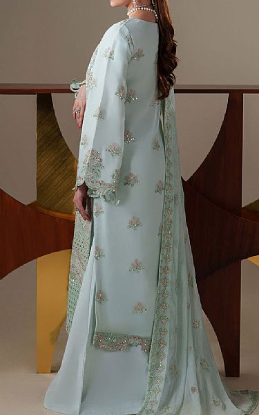 Emaan Adeel Turquoise Chiffon Suit | Pakistani Embroidered Chiffon Dresses USA- Image 2