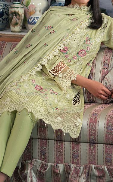 Emaan Adeel Sage Green Lawn Suit | Pakistani Lawn Suits- Image 2