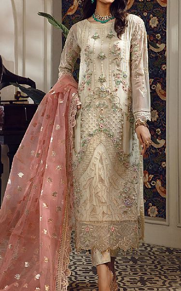 Emaan Adeel Ash White Organza Suit | Pakistani Dresses in USA- Image 1