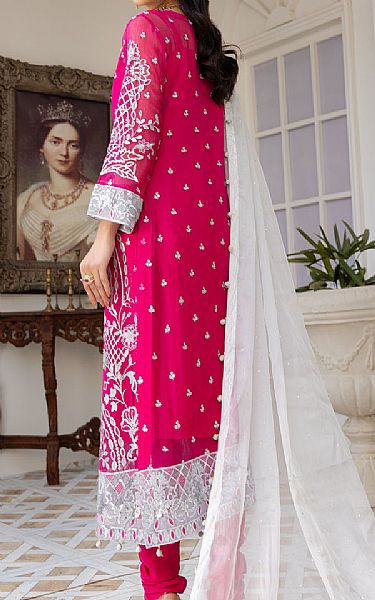 Emaan Adeel Magenta Chiffon Suit | Pakistani Dresses in USA- Image 2
