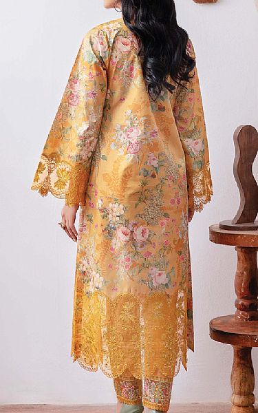 Emaan Adeel Harvest Gold Silk Suit (2 pcs) | Pakistani Dresses in USA- Image 2