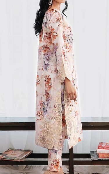 Emaan Adeel Soft Peach Silk Suit (2 pcs) | Pakistani Winter Dresses- Image 2