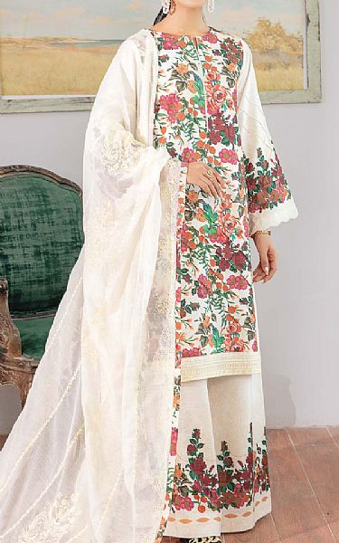 Emaan Adeel White Khaddar Suit | Pakistani Winter Dresses- Image 1