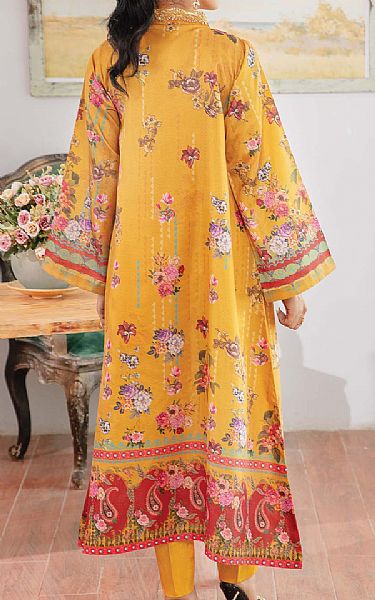 Emaan Adeel Mustard Silk Suit | Pakistani Winter Dresses in USA- Image 2