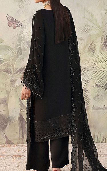 Emaan Adeel Black Chiffon Suit | Pakistani Embroidered Chiffon Dresses USA- Image 2
