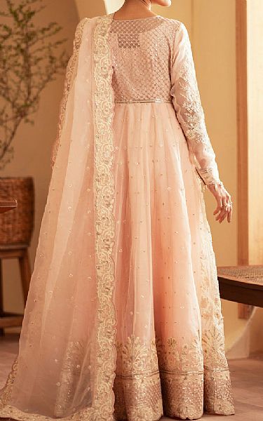 Emaan Adeel Light Pink Organza Suit | Pakistani Embroidered Chiffon Dresses USA- Image 2