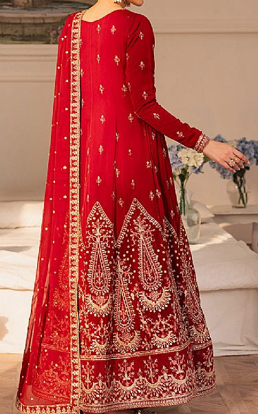Emaan Adeel Red Chiffon Suit | Pakistani Embroidered Chiffon Dresses USA- Image 2