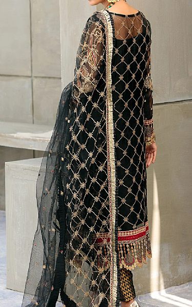 Emaan Adeel Black Net Suit | Pakistani Dresses in USA- Image 2