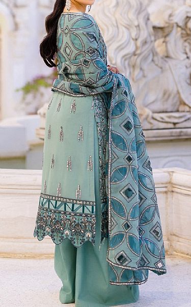 Emaan Adeel Sky Blue Chiffon Suit | Pakistani Embroidered Chiffon Dresses- Image 2